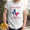 Official James Talarico 'Flip Texas Like Jesus Flipped Tables' T-Shirt featuring bold text and a stylish design.