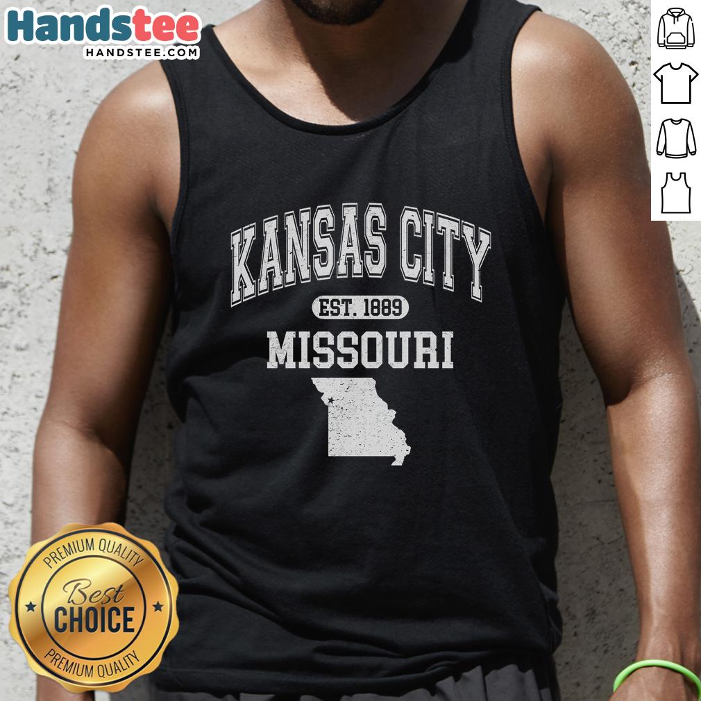 official-kansas-city-missouri-est-1889-varsity-tank-top Official Kansas City Missouri Est 1889 varsity tank top featuring a stylish design and comfortable fit for fans.