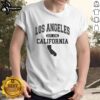 Official Los Angeles California Est 1781 varsity t-shirt featuring bold lettering and a classic athletic design.