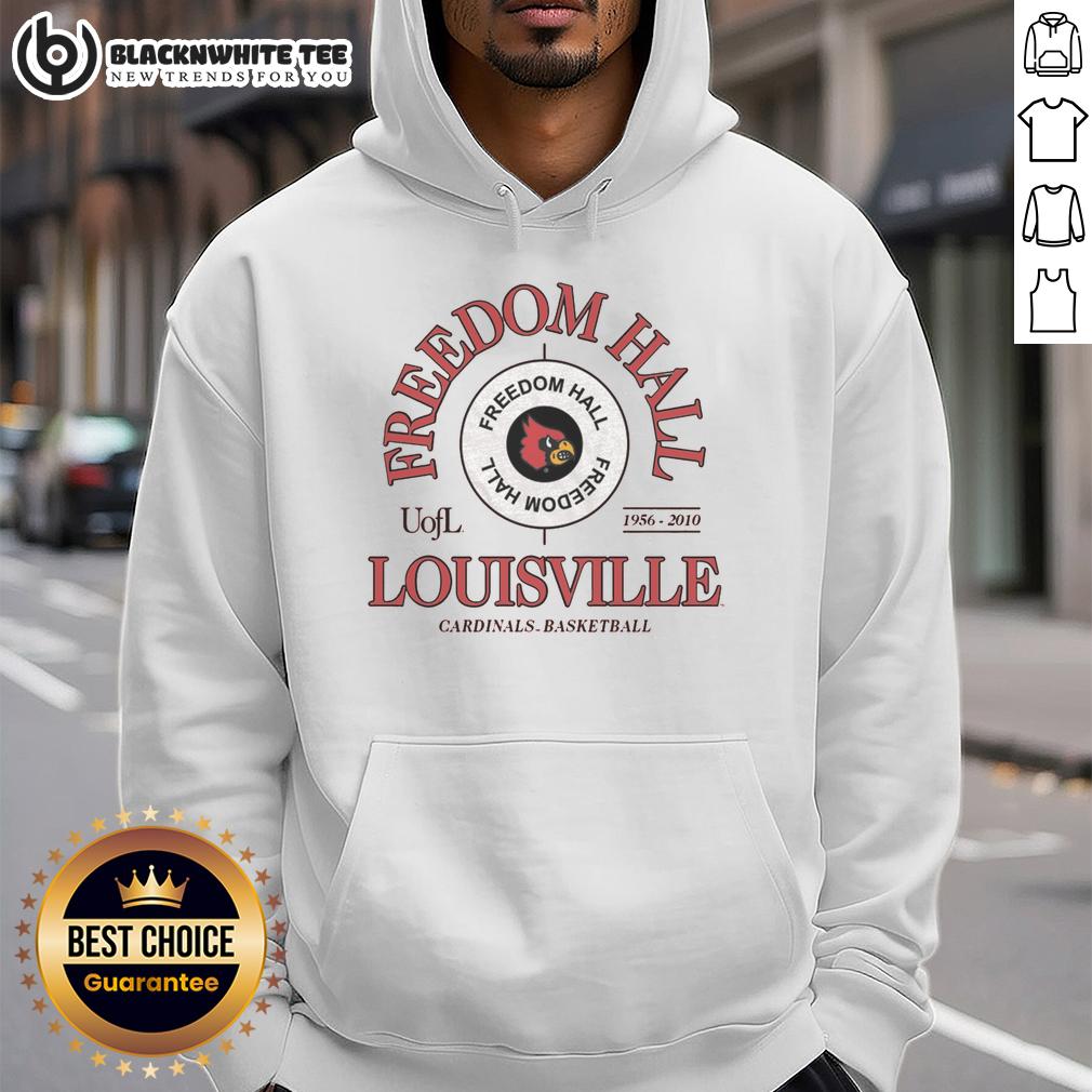 Official Louisville Cardinals Homefield Basketball Vintage Hoodie Vintage Louisville Cardinals Homefield Basketball Hoodie in red with logo, perfect for fans and casual wear.