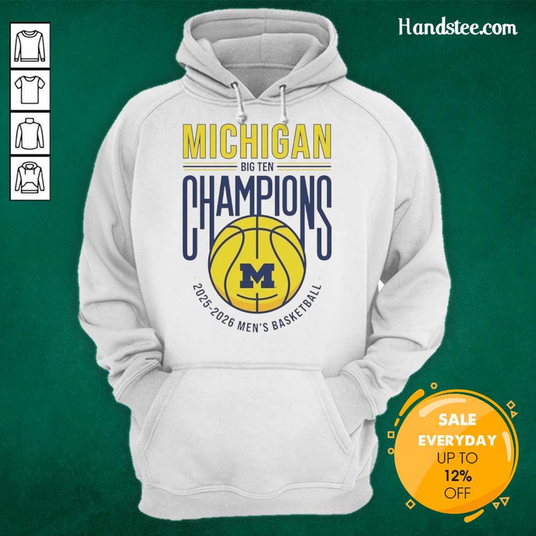 official-michigan-wolverines-2025-2026-big-ten-regular-season-champions-hoodie Official Michigan Wolverines 2025-2026 Big Ten Regular Season Champions hoodie in maize and blue, showcasing team pride.