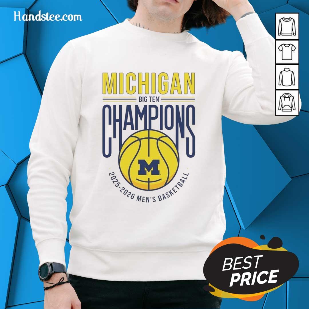 official-michigan-wolverines-2025-2026-big-ten-regular-season-champions-sweatshirt Official Michigan Wolverines 2025-2026 Big Ten Regular Season Champions Sweatshirt featuring team logo and colors.