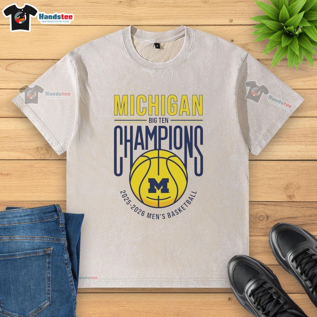 official-michigan-wolverines-2025-2026-big-ten-regular-season-champions-washed-t-shirt Alt Text: Official Michigan Wolverines 2025-2026 Big Ten Regular Season Champions washed t-shirt in maize and blue.
