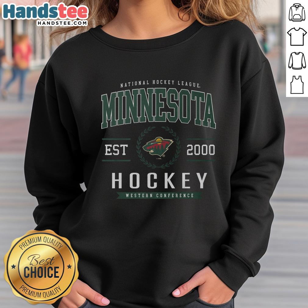 official-minnesota-wild-hockey-legacy-crest-sweatshirt Alt Text: Official Minnesota Wild Hockey Legacy Crest Sweatshirt in green, featuring the team's logo and cozy design for fans.