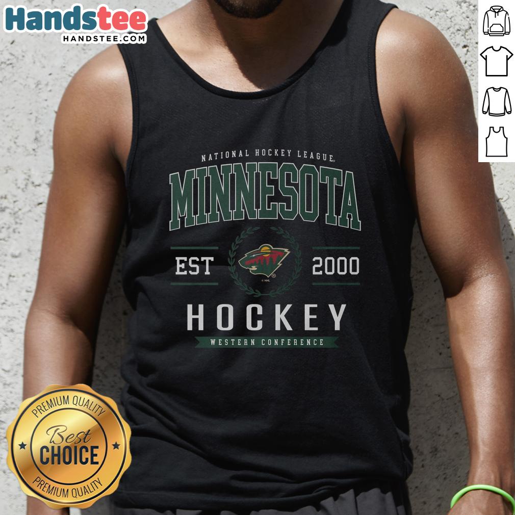 official-minnesota-wild-hockey-legacy-crest-tank-top Alt Text: Official Minnesota Wild Hockey Legacy Crest Tank Top featuring team logo and vibrant colors, perfect for fans.