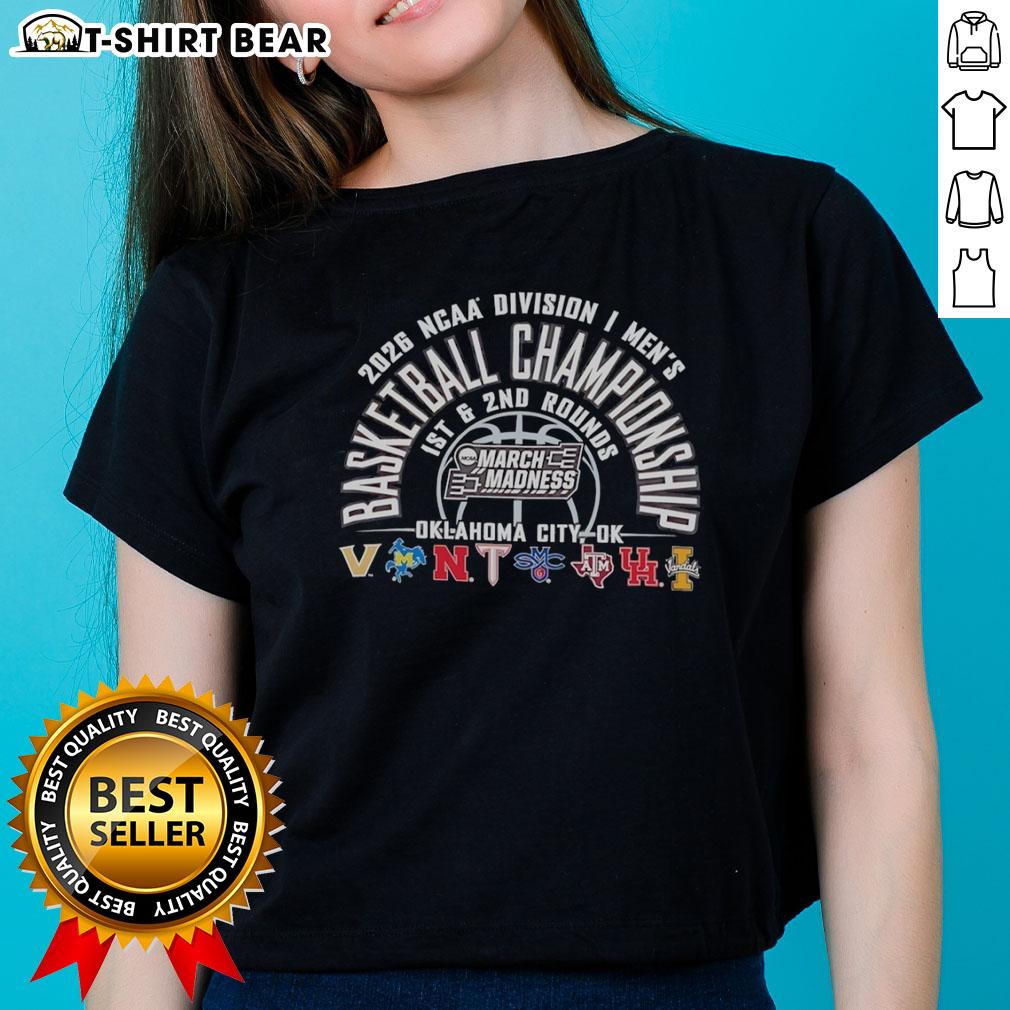 Official NCAA Division I Men's Basketball Championship March Madness 2026 1st 2nd Rounds Oklahoma Ladies-Tee Official NCAA Division I Men's Basketball Championship March Madness 2026 Ladies Tee from Oklahoma, celebrating the tournament.