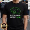 Official Neon Cat Recharge Mode On T-Shirt featuring vibrant neon graphics and playful design for cat lovers.
