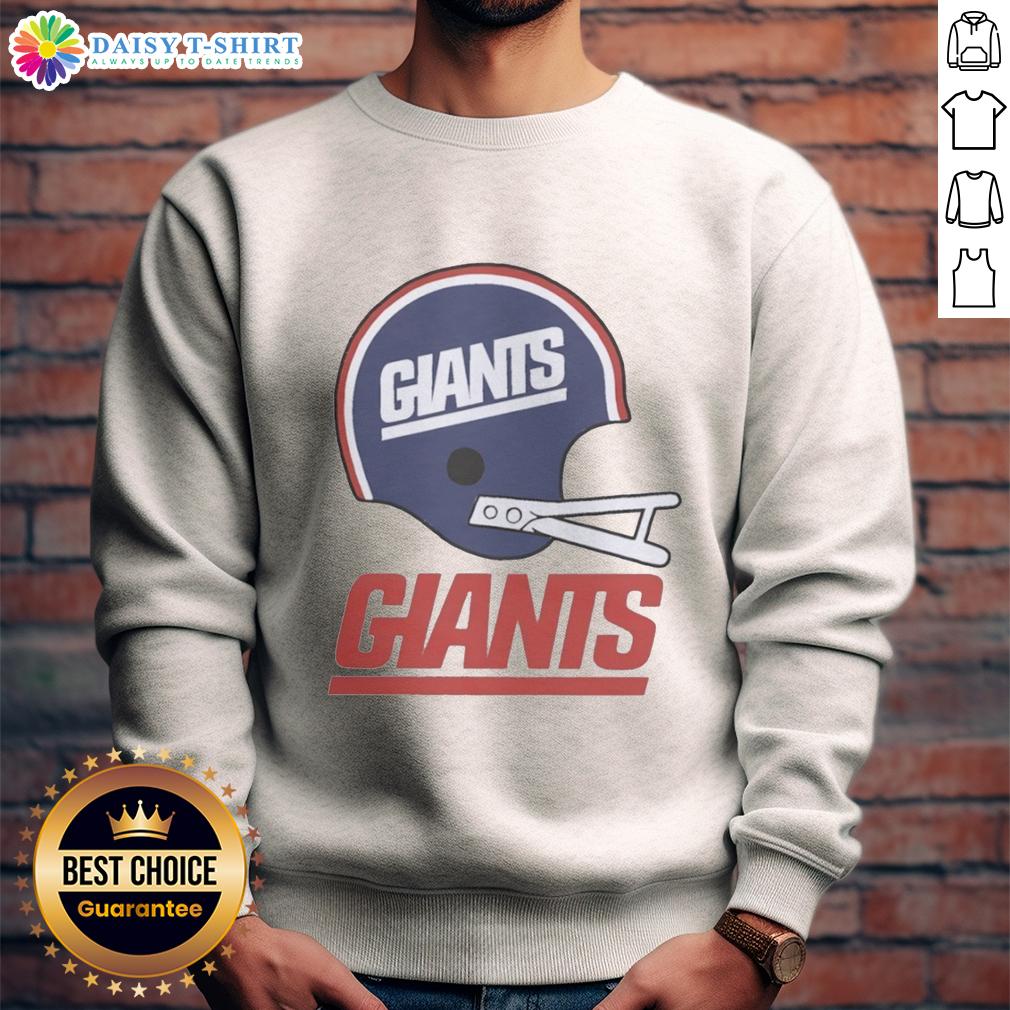 Official New York Giants Football Logo In Big Helmet Sweatshirt Official New York Giants football logo on a big helmet sweatshirt, perfect for fans and game day attire.