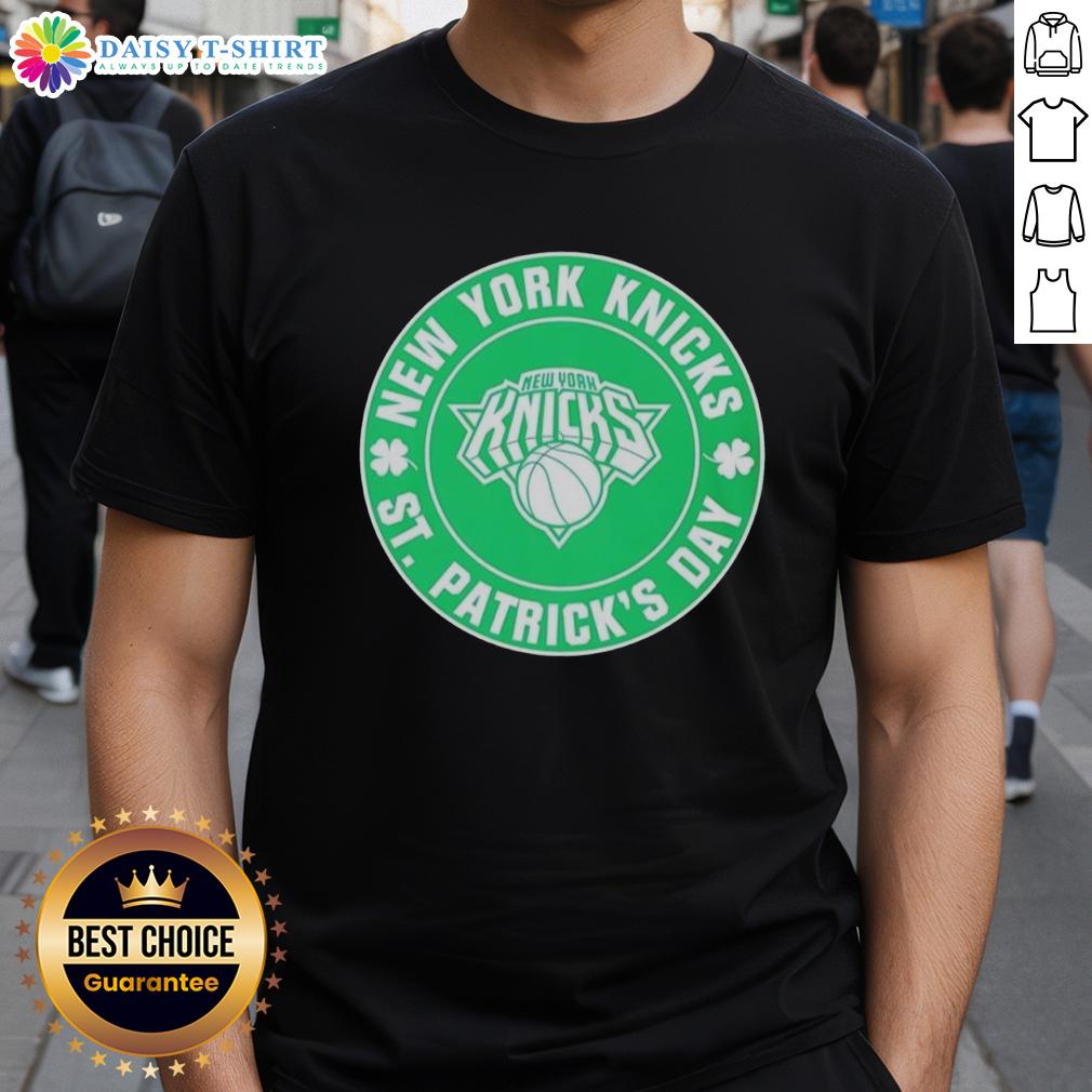 Official New York Knicks St Patrick'S Day Shamrock Green T Shirt Official New York Knicks St. Patrick's Day shamrock green t-shirt featuring team logo and festive design.