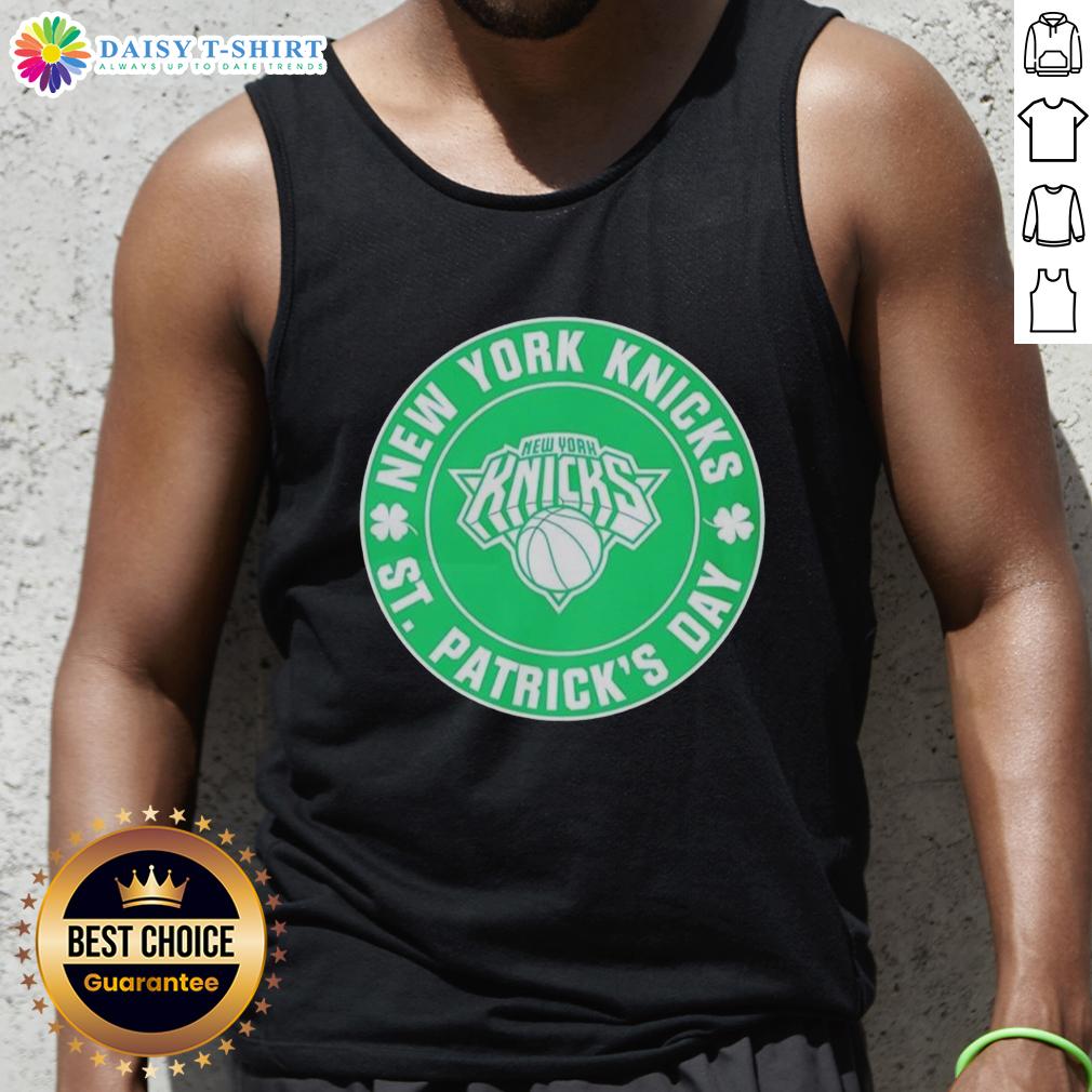 Official New York Knicks St Patrick'S Day Shamrock Green Tank Top Official New York Knicks St. Patrick's Day shamrock green tank top featuring logo and festive design.