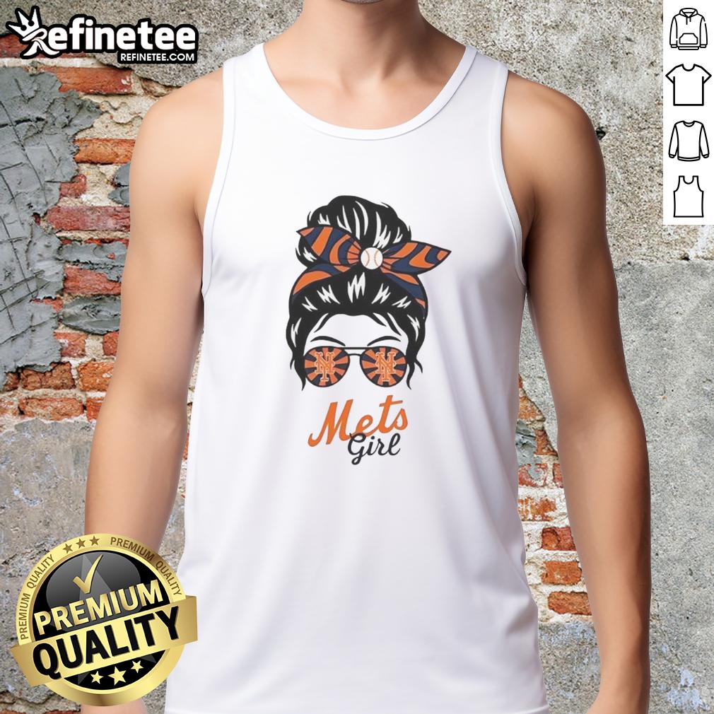 official-new-york-mets-girl-messy-bun-glasses-tank-top Official New York Mets girl in a messy bun and glasses, wearing a stylish tank top, showcasing team spirit.