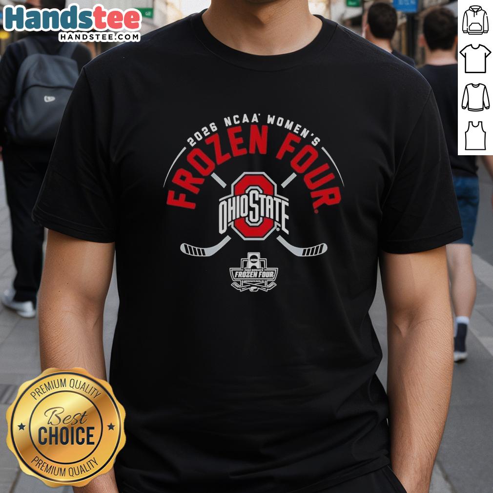 official-ohio-state-buckeyes-ncaa-womens-ice-hockey-2026-frozen-four-logo-t-shirt-1 Official Ohio State Buckeyes NCAA Womens Ice Hockey 2026 Frozen Four logo t-shirt featuring vibrant team colors.