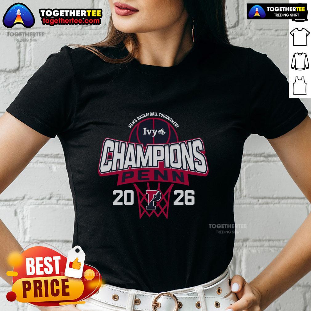 Official Pennsylvania Quakers Blue 84 2026 Ivy League Men's Basketball Tournament Champions Ladies-Tee