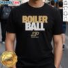 Official Purdue Boilermakers NCAA Basketball Boiler Ball Text Stack T-Shirt featuring bold Purdue branding and vibrant colors.