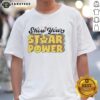 Teacher and student wearing 'Show Your Staar Power Testing Day' T-shirt, promoting motivation for standardized testing.