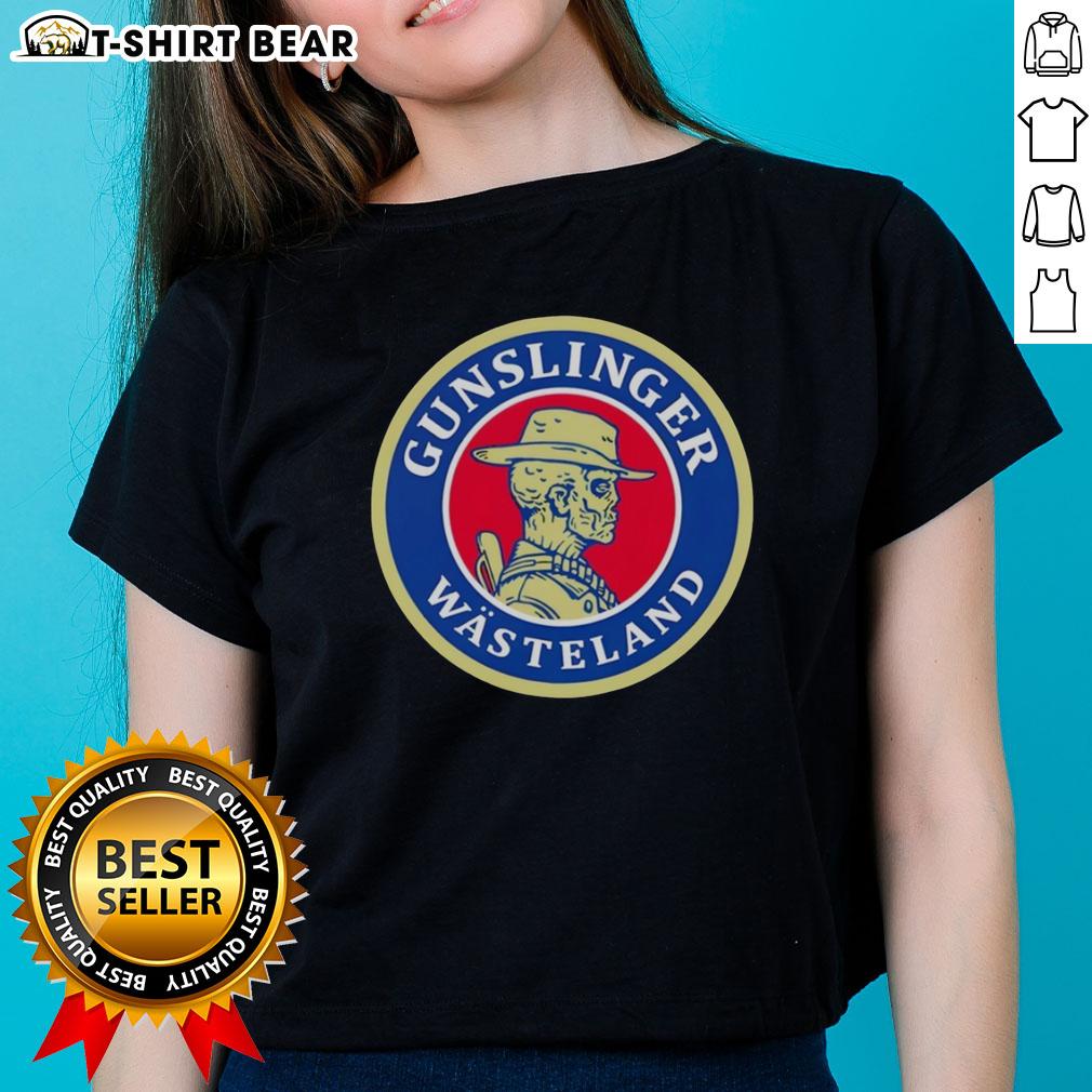 Official Skeleton Cowboy Gunslinger Wasteland Retro Ladies Tee