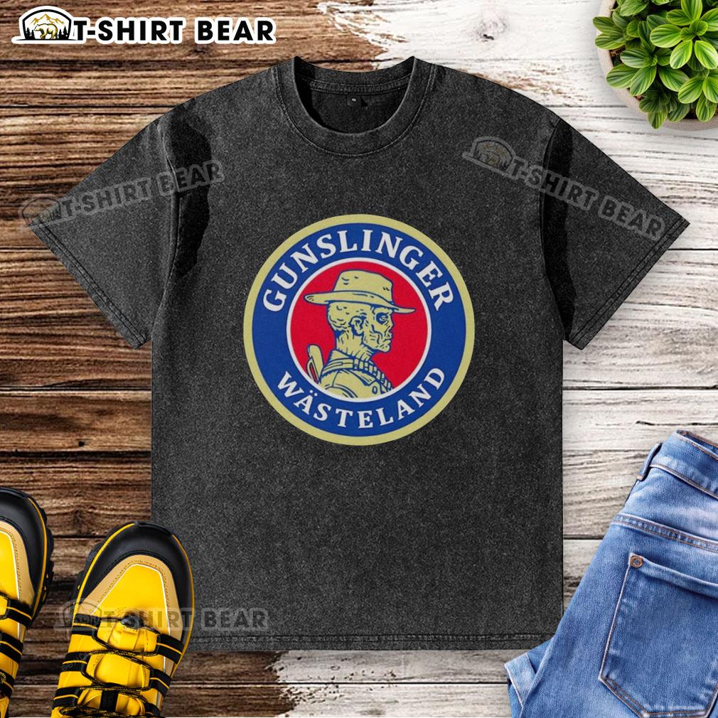 Official Skeleton Cowboy Gunslinger Wasteland Retro Washed T Shirt