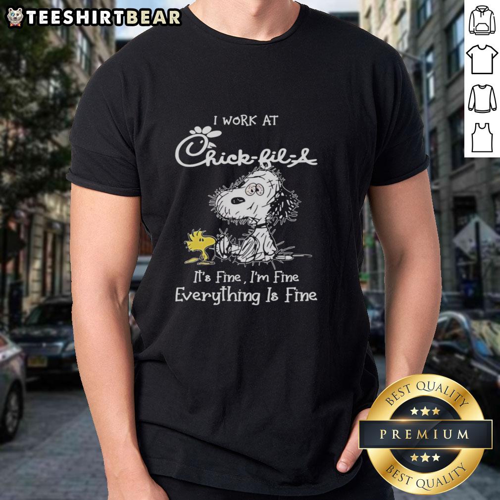 official-snoopy-and-woodstock-x-chick-fil-a-i-work-at-its-fine-im-fine-everything-is-fine-t-shirt-1 Alt Text: Official Snoopy and Woodstock X Chick-fil-A 'I'm Fine' T-Shirt featuring playful design for Peanuts fans.
