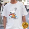 Official Snoopy Artemis Astronaut T-Shirt featuring Snoopy in a space suit, perfect for space enthusiasts and fans.