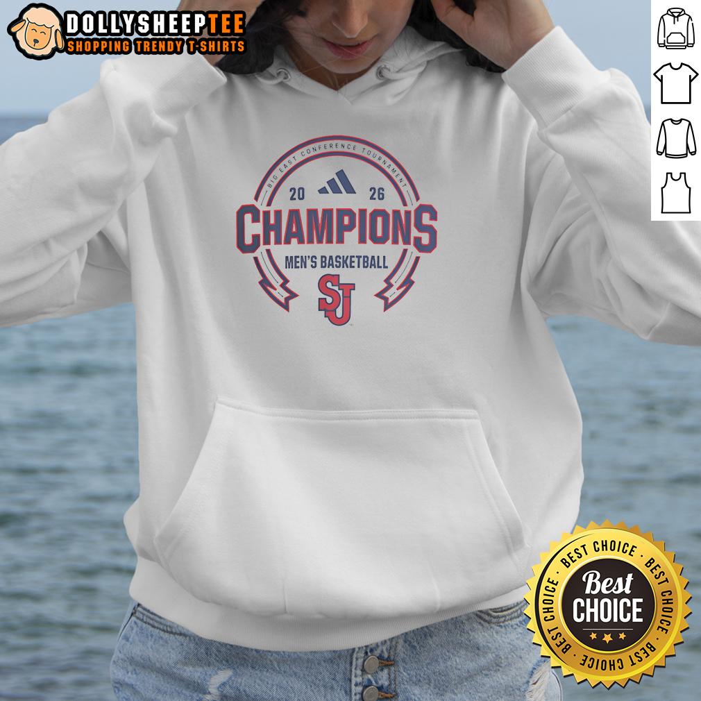 Official St. John'S Red Storm Basketball Big East Champions Hoodie Official St. John's Red Storm Basketball Big East Champions hoodie featuring team logo and championship graphics.