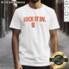 Alt Text: Official Syracuse Orange 2026 Lock It In T-Shirt featuring vibrant team colors and logo, perfect for fans.