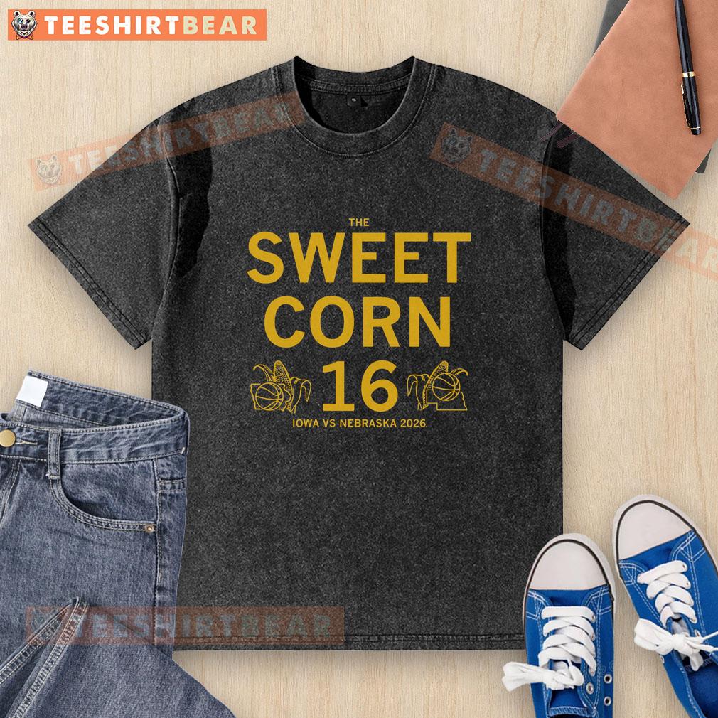 official-the-sweet-corn-16-iowa-vs-nebraska-2026-washed-t-shirt Official The Sweet Corn 16 Iowa vs Nebraska 2026 washed t-shirt featuring team colors and logo, perfect for fans.
