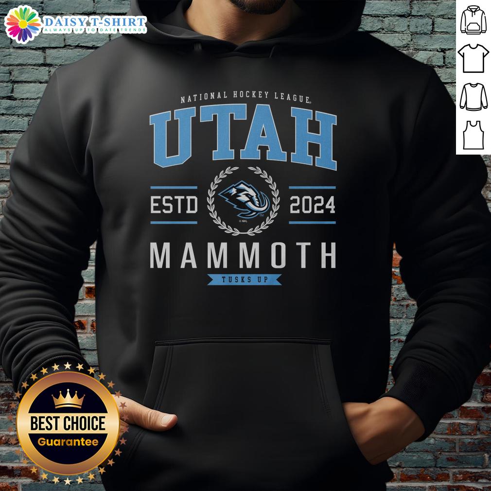 Official Utah Mammoth Hockey Legacy Crest Hoodie Official Utah Mammoth Hockey Legacy Crest Hoodie showcasing team logo and stylish design for fans and players.