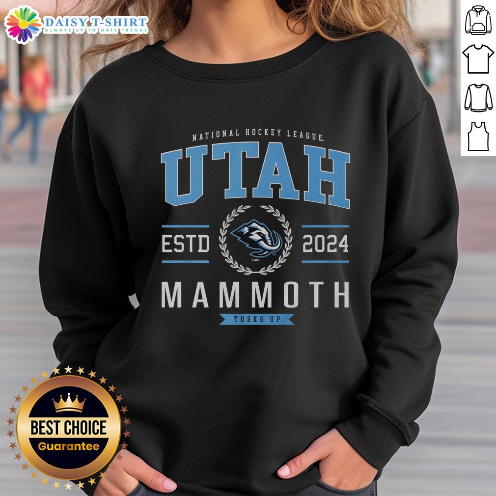 Official Utah Mammoth Hockey Legacy Crest Sweatshirt Official Utah Mammoth Hockey Legacy Crest Sweatshirt featuring team logo and stylish design for fans.