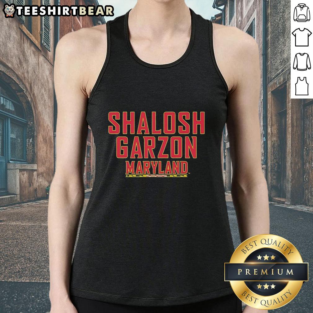 official-yarden-garzon-maryland-terrapins-shalosh-garzon-tank-top Alt Text: Official Yarden Garzon Maryland Terrapins Shalosh Garzon tank top showcasing vibrant team colors and logo.