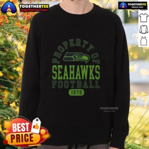 Original Seattle Seahawks 1976 sweatshirt featuring classic team colors and logo, perfect for fans and collectors.