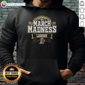 Original Lehigh Mountain Hawks 2026 Men's Basketball March Madness Hoodie featuring team colors and logo.
