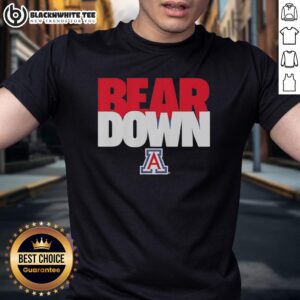 Official Arizona Wildcats NCAA Bear Down T-Shirt featuring the team's logo and vibrant colors for fans and supporters.