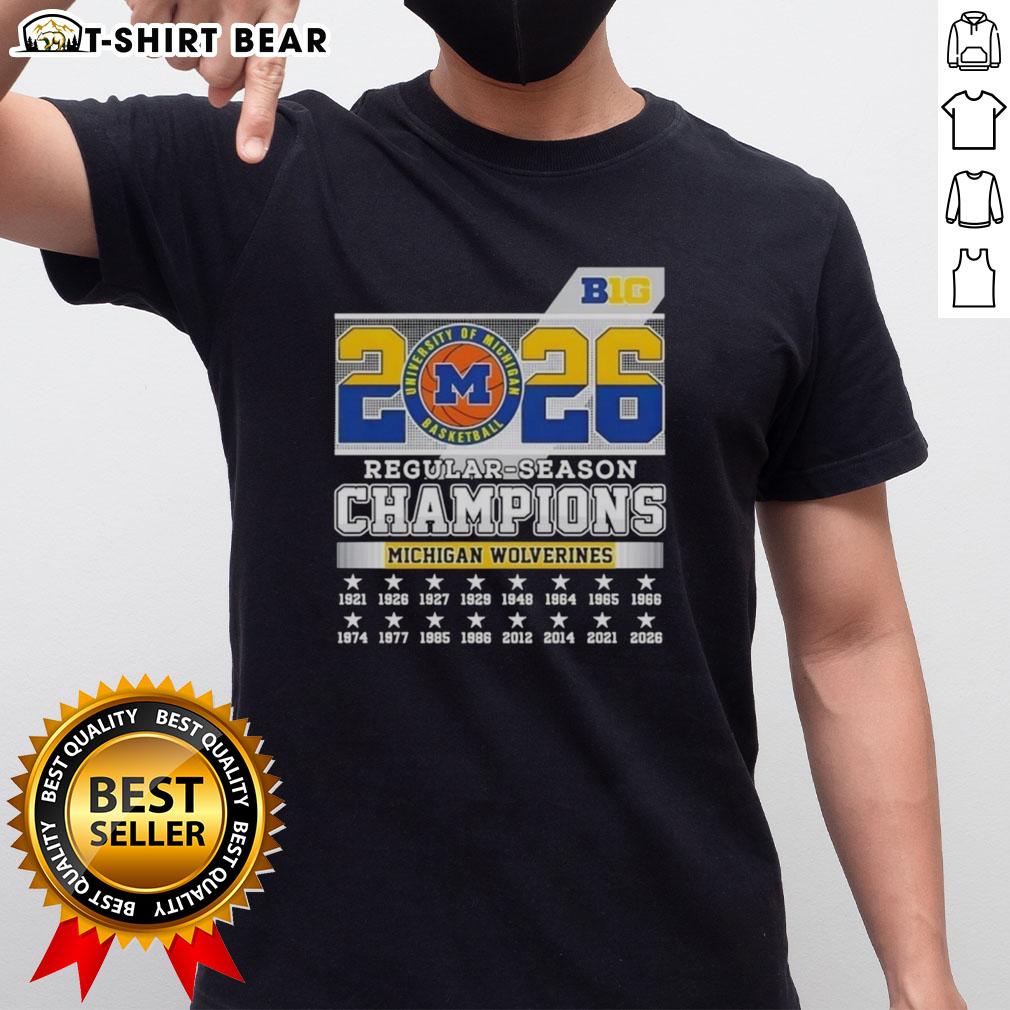 Original 2026 Big Ten Regular Season Champions Michigan Wolverines T Shirt 2026 Big Ten Regular Season Champions Michigan Wolverines T-Shirt featuring bold team graphics and vibrant colors.