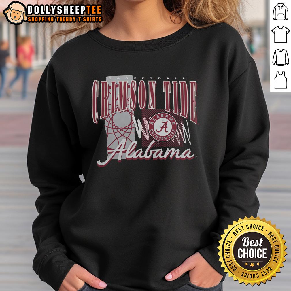 Original Alabama Crimson Tide Basketball Graphic Sweatshirt Original Alabama Crimson Tide basketball graphic sweatshirt featuring vibrant team colors and logo design.