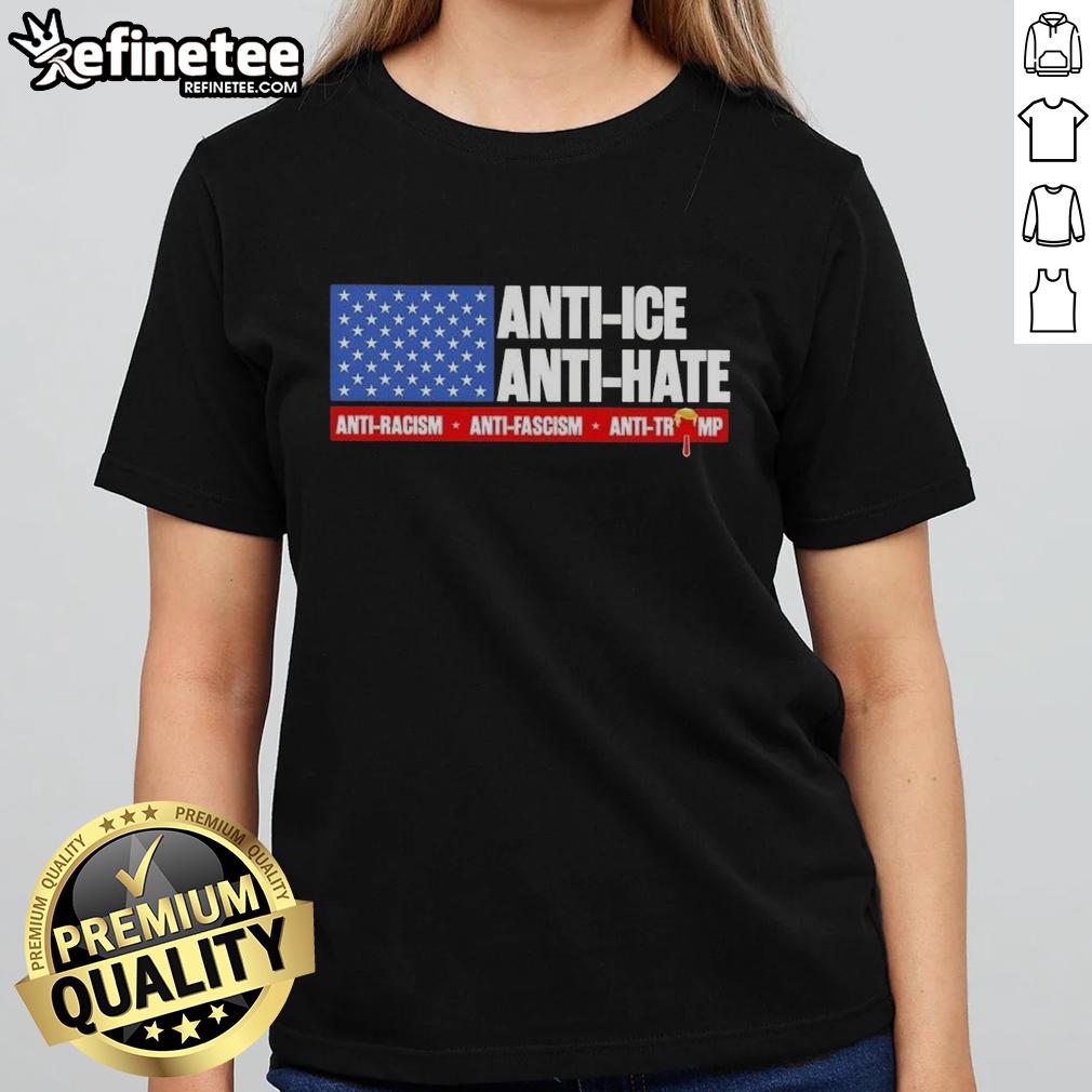 original-anti-ice-anti-hate-anti-racism-anti-fascism-anti-trump-us-flag-ladies-tee Original Anti-Ice Anti-Hate Anti-Racism Tee featuring a US flag design, promoting anti-fascism and anti-Trump messages.