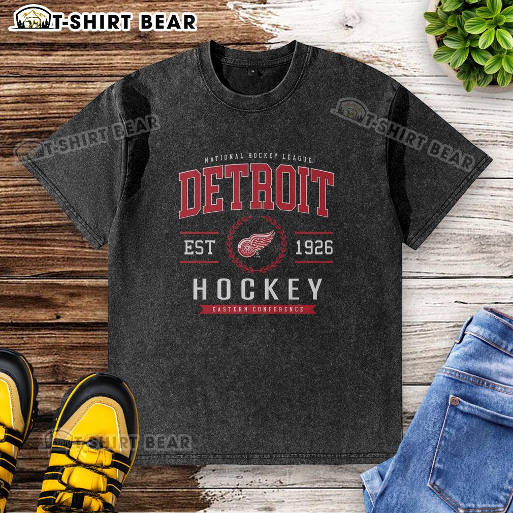 Original Detroit Red Wings Hockey Legacy Crest Washed T Shirt Original Detroit Red Wings Hockey Legacy Crest Washed T-Shirt featuring a vintage logo on a soft, casual fit.