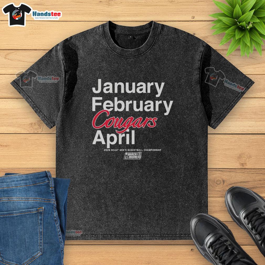 original-houston-cougars-january-february-april-ncaa-mens-basketball-championship-march-madness-washed-t-shirt Original Houston Cougars NCAA Men's Basketball Championship washed t-shirt for March Madness, stylish and comfortable.