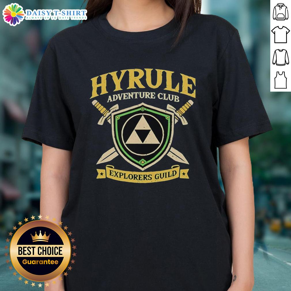 Original Hyrule Adventure Club Explorers Guild In The Legend Of Zelda Ladies-Tee Original Hyrule Adventure Club Explorers Guild in The Legend of Zelda ladies tee featuring iconic game artwork.
