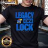 Alt Text: Original Kansas Jayhawks NCAA 2026 Legacy On Lock Mascot T-Shirt showcasing vibrant team colors and logo design.