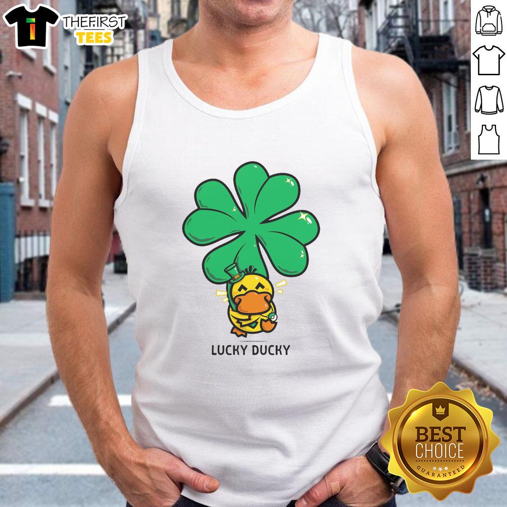 original-lucky-ducky-tank-top Original Lucky Ducky Tank Top featuring a vibrant design with playful ducks, perfect for casual summer wear.