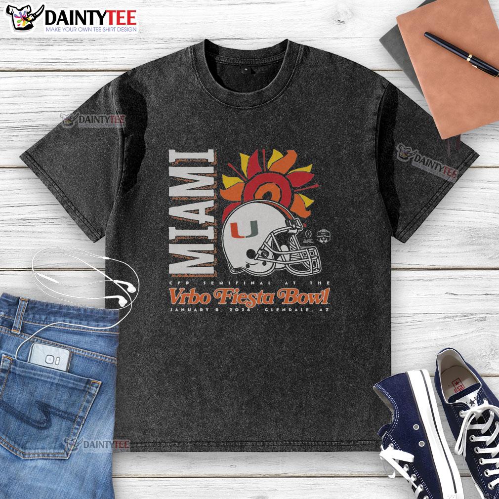 original-miami-2026-fiesta-bowl-washed-t-shirt Alt Text: Original Miami 2026 Fiesta Bowl washed t-shirt featuring vibrant graphics and a relaxed fit for game day.