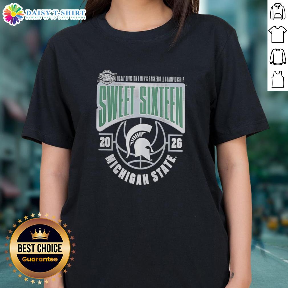 Original Michigan State Spartans 2026 NCAA Men's Basketball Tournament March Madness Sweet 16 Ladies-Tee Original Michigan State Spartans 2026 NCAA Men's Basketball Tournament Sweet 16 ladies tee in green with logo design.