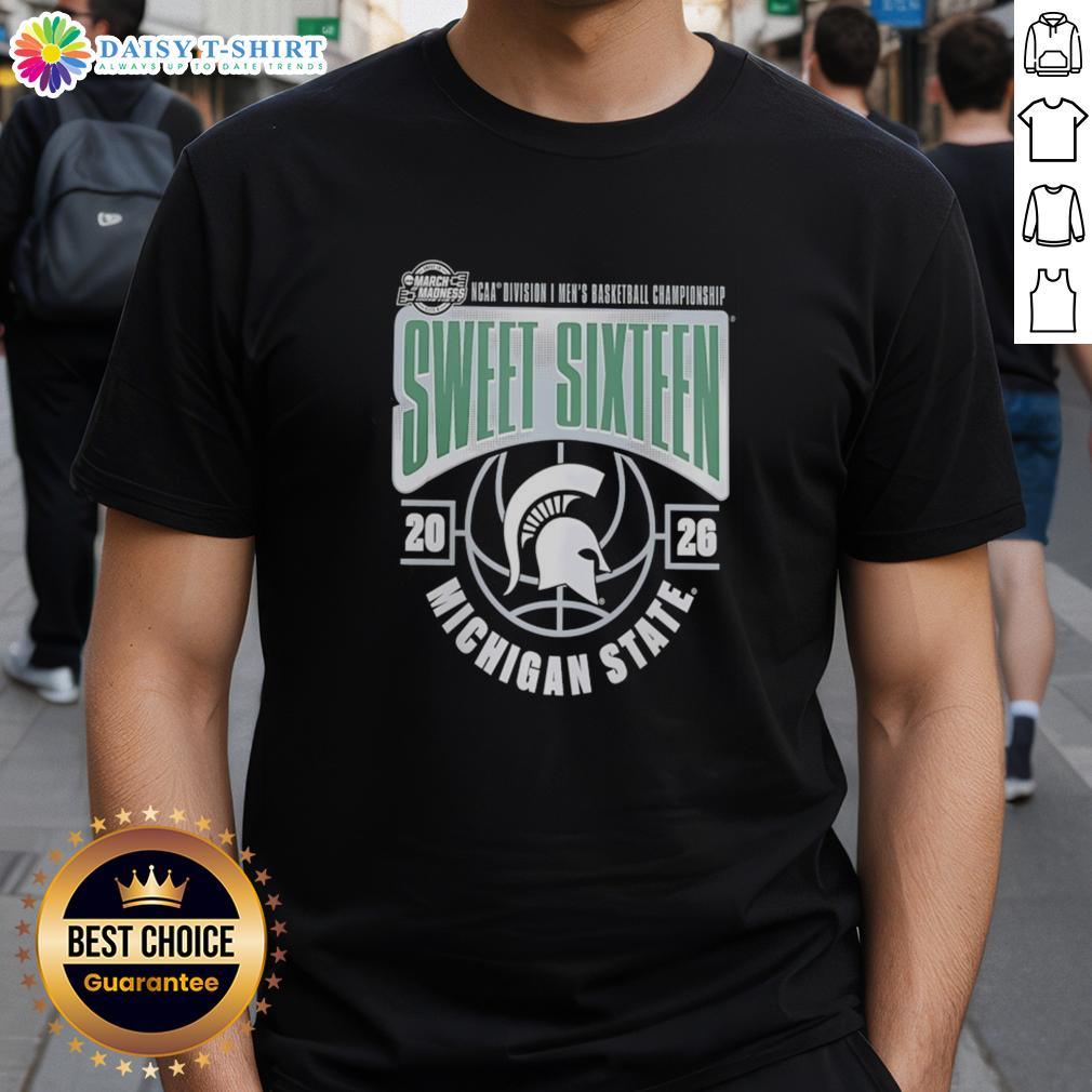 Original Michigan State Spartans 2026 NCAA Men's Basketball Tournament March Madness Sweet 16 T-Shirt Original Michigan State Spartans 2026 NCAA Men's Basketball Tournament Sweet 16 T-Shirt featuring team colors and logo.