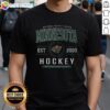 Alt Text: Original Minnesota Wild Hockey Legacy Crest T-Shirt featuring team colors and logo for fans and collectors.