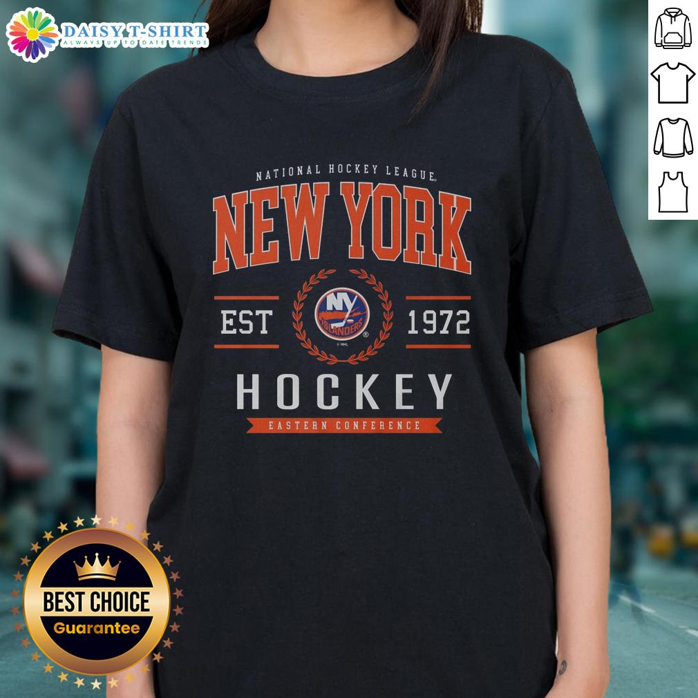 Original New York Islanders Hockey Legacy Crest Ladies Tee Original New York Islanders Hockey Legacy Crest Ladies Tee showcasing team pride and style for female fans.
