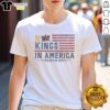 Alt Text: Original No Kings In America March 28 2026 retro t-shirt featuring bold graphics and vintage design elements.