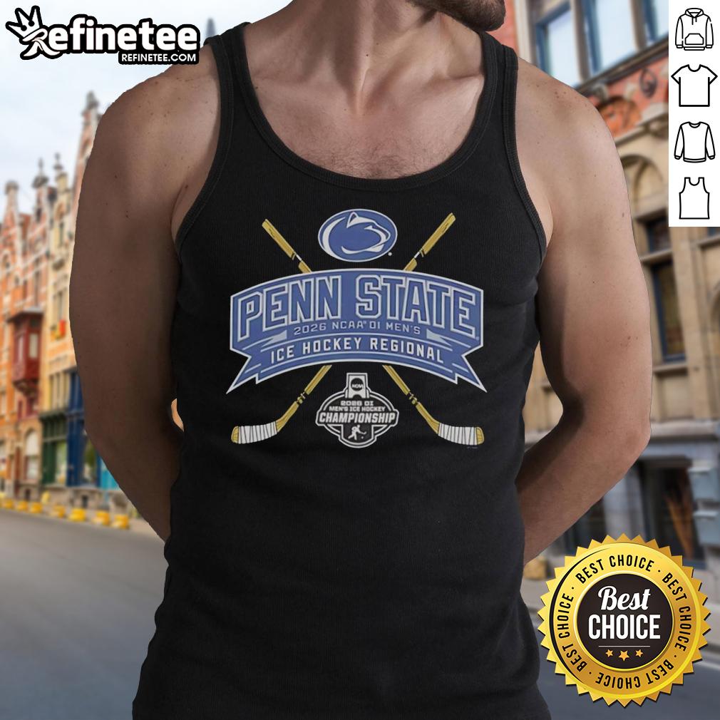 original-penn-state-nittany-lions-2026-ncaa-division-i-mens-ice-hockey-regional-tank-top Original Penn State Nittany Lions 2026 NCAA Division I Men's Ice Hockey Regional tank top in navy blue design.