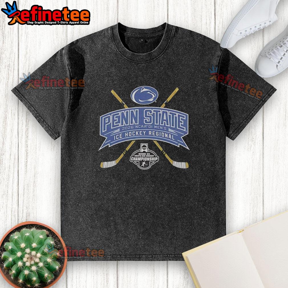original-penn-state-nittany-lions-2026-ncaa-division-i-mens-ice-hockey-regional-washed-t-shirt Original Penn State Nittany Lions 2026 NCAA Division I Men's Ice Hockey Regional washed t-shirt in navy blue.