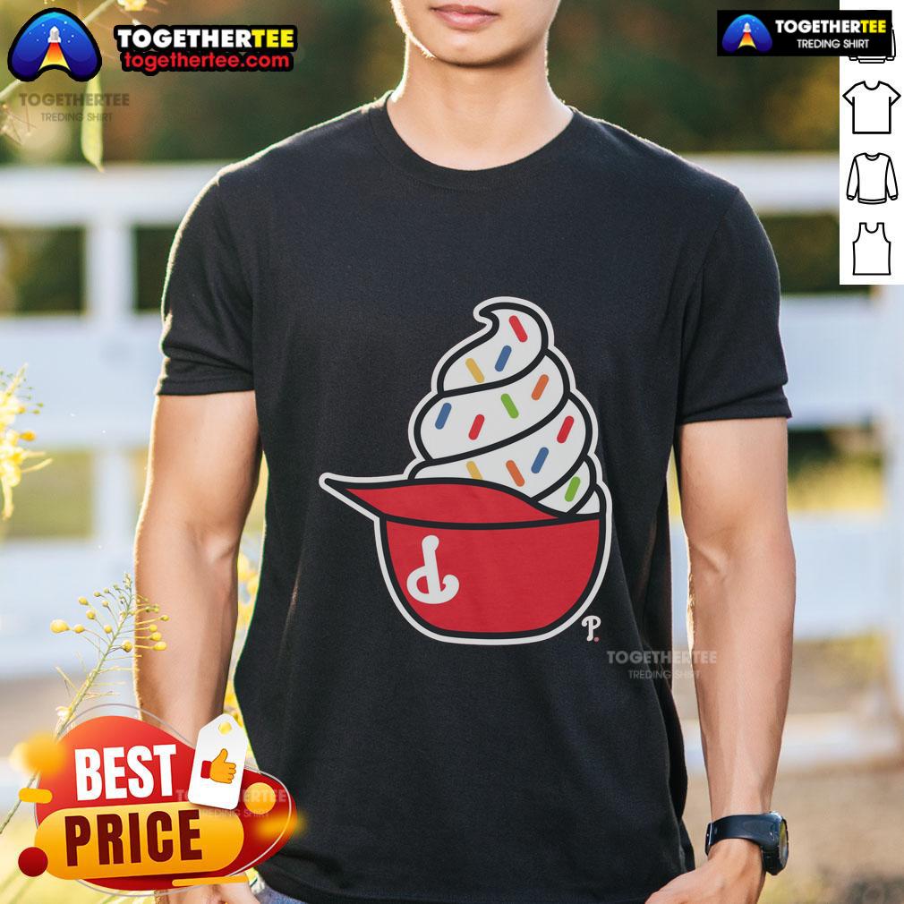 Original Philadelphia Phillies Ice Cream T Shirt Original Philadelphia Phillies Ice Cream T-Shirt featuring vibrant graphics and team colors, perfect for baseball fans.