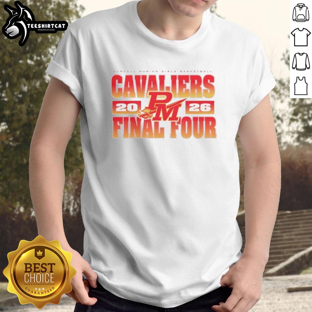 original-purcell-marian-girls-basketball-cavaliers-final-four-2026-t-shirt Alt Text: Original Purcell Marian Girls Basketball Cavaliers Final Four 2026 T-Shirt showcasing team spirit and championship pride.